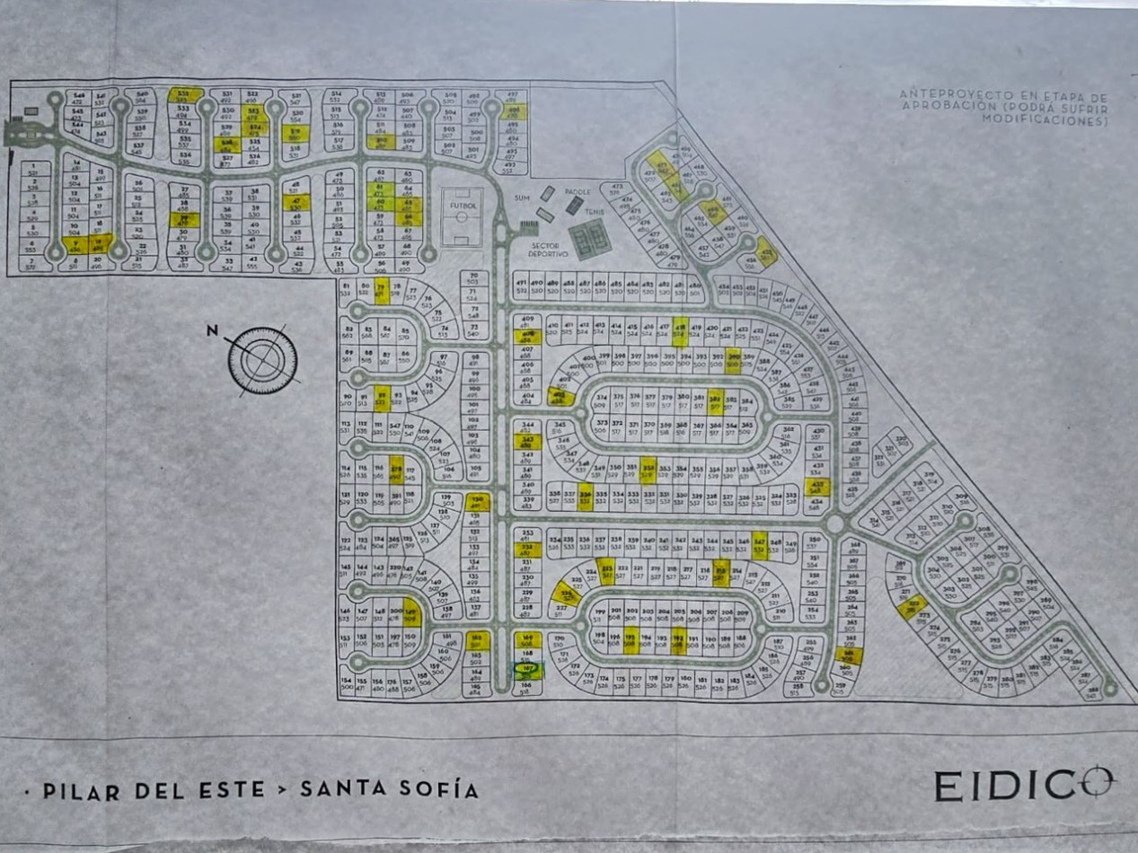 LOTE DE 580M2 EN PILAR DEL ESTE. BARRIO SANTA SOFIA.